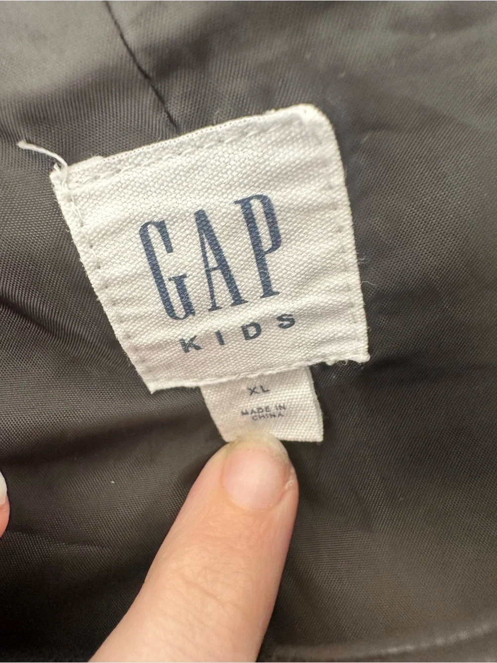 GAP Kids Black Faux Leather Moto Jacket with Snap Hem